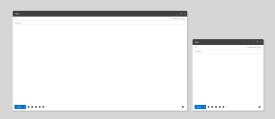 Email window mockup