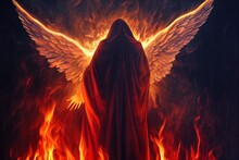Illustration Angel Of Death With Fire