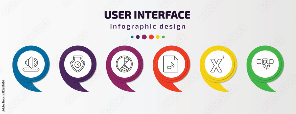 User Interface Icon Options user interface infographic template with icons and 6 step or option ...
