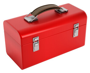 Wall Mural - Red toolbox on transparent background