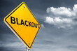 Blackout - road sign warning