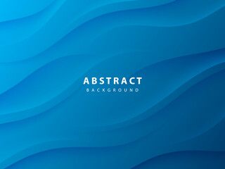 Wall Mural - realistic blue gradient waves abstract background