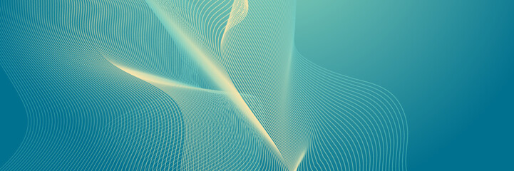 abstract technology particles lines mesh wave background