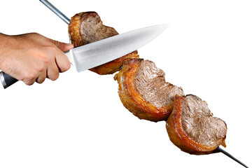 Wall Mural - Picanha, traditional Brazilian barbecue.