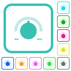 Sticker - Volume control with captions vivid colored flat icons