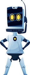 Poster - Robot cartoon character, futuristic bot cyborg