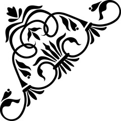 Wall Mural - corner design victorian flourishes adornment frame