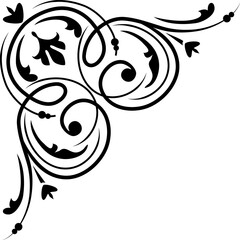 Wall Mural - corner design victorian flourishes adornment frame