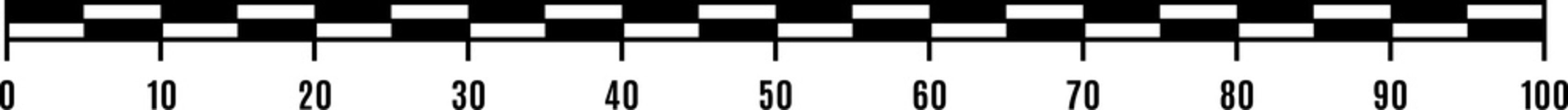 Wall Mural - map scale for measuring distance, metric ruler