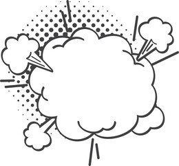 Fototapete - Empty clouds memo dialog message and chat doodles