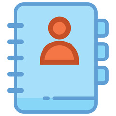 Sticker - Phone Directory Vector Icon 