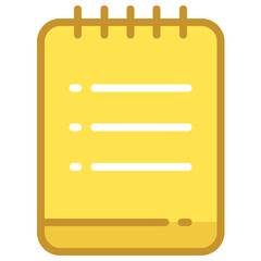 Sticker - Notebook Vector Icon 