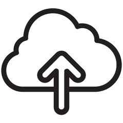 Wall Mural - Cloud Upload Vector Icon