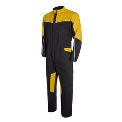 Canvas Print - Black and yellow color work overalls