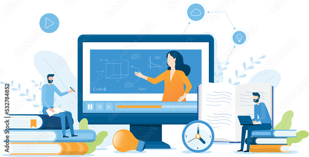 business online education and E-learning at home by webinar training ...