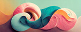 Illustration of a colorful spiral shape 