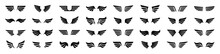 Wings Icons Set. Set Of Black Wings Icons. Wings Badges. Set Of Wings Icons. Simple Set Of Wings Vector Icons. Vector Illustration
