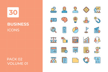  Business icons collection. Set vector line with elements for mobile concepts and web apps. Collection modern icons.