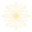 © Anna - Gold hand drawn Snowflake for Christmas design.  Winter Holidays isolated elements