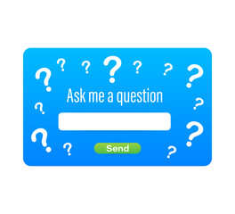 Wall Mural - ask me a question user interface design. stock illustration.