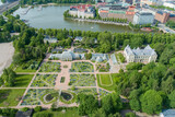 Fototapeta Do pokoju - Helsinki Botanical Garden in Finland. Drone Point of View.
