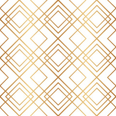  Diamond seamless pattern. Repeated gold fancy background. Modern art deco texture. Repeating gatsby patern for design prints. Repeat geometric wallpaper. Abstract geo lattice. Vector illustration