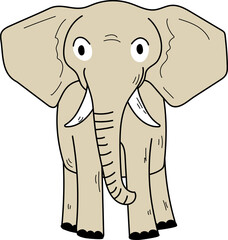 Wall Mural - elephant clipart animal cartoon for kid