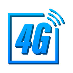 Poster - 5G, 4G, 3G symbol set isolated on background, mobile communication technology and smartphone network.  stock illustration.