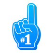 © DG-Studio - Set Fan logo hand with finger up. Hand up with number 1.  stock illustration.