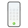 © DG-Studio - Keypad for on smartphone screen. Application Interface on mobile phone.  stock illustration.