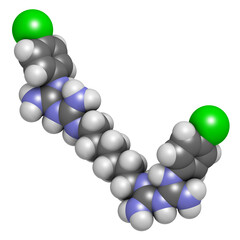 Wall Mural - Chlorhexidine antiseptic molecule