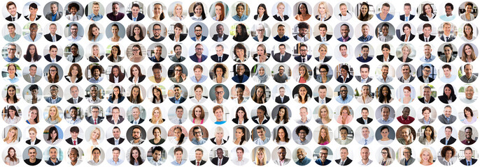 Poster - People Face Headshot Collage