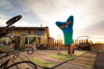 Wall Mural - Lotus Headstand