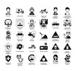 Set of Emergency service thin line icons for any web and app project.