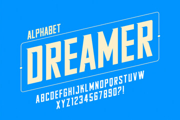 Wall Mural - original alphabet design, speed moving, epic characters set.