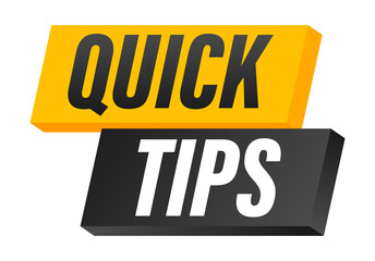 Sticker - Quick tips icon badge. Ready for use in web or print design.  stock illustration.