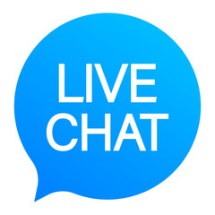 Canvas Print - live chat speech bubbles concept.  stock illustration.