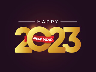 Poster - happy 2023 new year bannner template