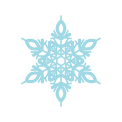 Wall Mural - blue snowflake illustration