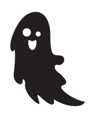 Poster - halloween ghost floating silhouette