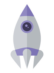 Canvas Print - purple rocket start up