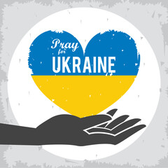 Sticker - pray for ukraine lettering