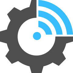 Poster - Network symbol with speedometer needle