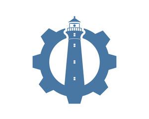 Poster - Gear with lighthouse inside