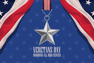 Poster - veterans day lettering