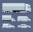 © Jemastock - five white vehicles mockup
