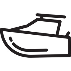 Sticker - Steamboat Vector Icon