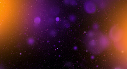 Wall Mural - purple and yellow colorful starry sky, horizontal galaxy background