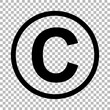 copyright symbol isolated on transparent background. copyright sign. copyright icon