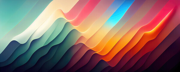 Wall Mural - Colorful abstract lines wallpaper background texture